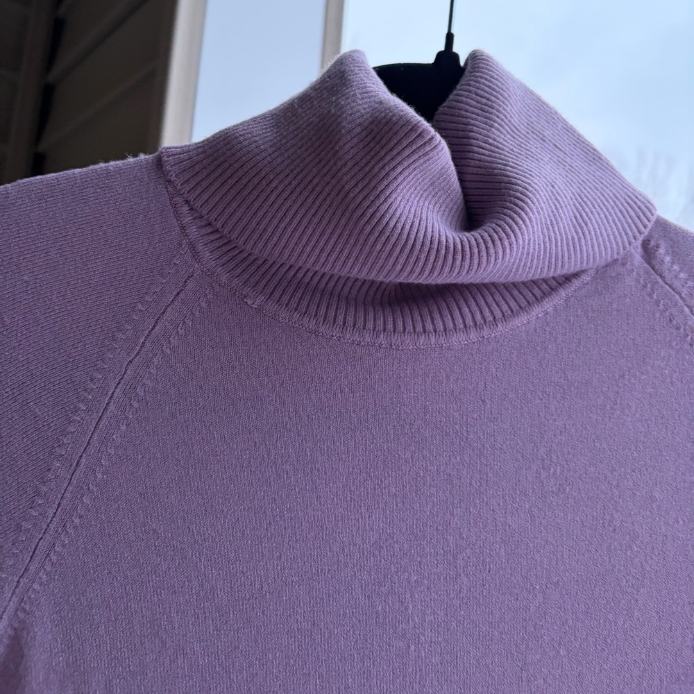 🆕 Ottod’Ame Essence Lavender Turtleneck Sweater US 10 Made in Italy ViscoseBlend - Picture 7 of 17
